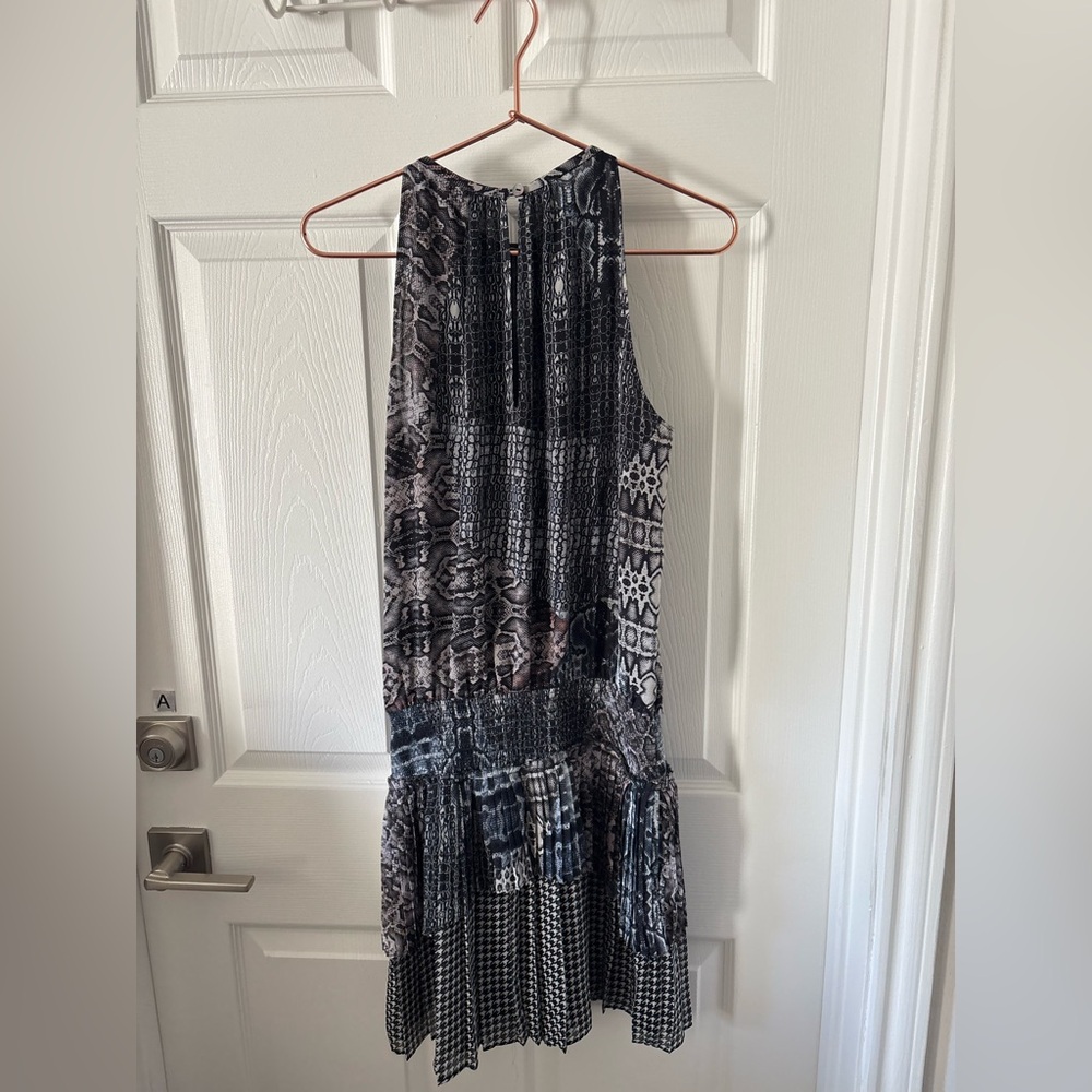 Ramy Brook Monae Python Houndstooth Print Mini Si… - image 5